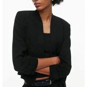 Aritzia Babaton Power Waist Open Front Blazer Black